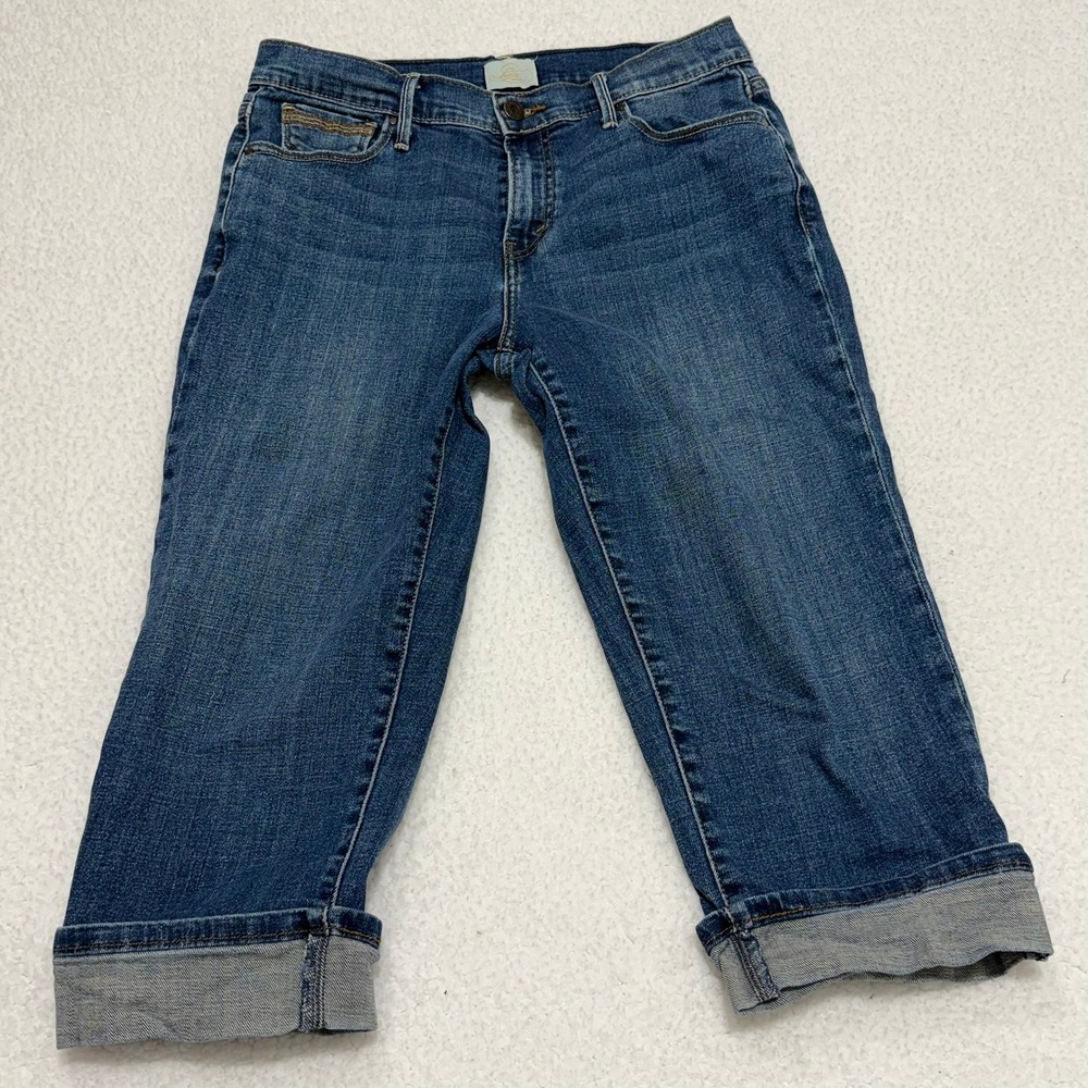 Levis 529 Curvy Skinny Crop Jeans Womens 6 Medium Wash Denim Blue Stretch